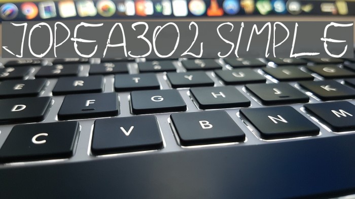 jopea302 Simple Font examples
