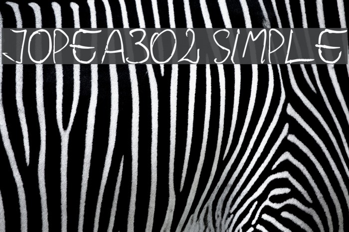 jopea302 Simple Font examples