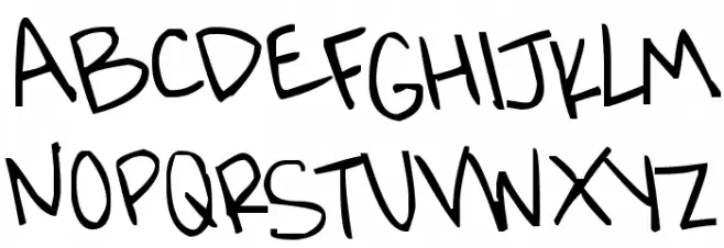 jorgieporgiepuddinpie フォント 大文字