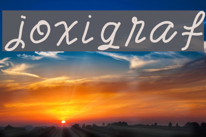 joxigraf Font examples