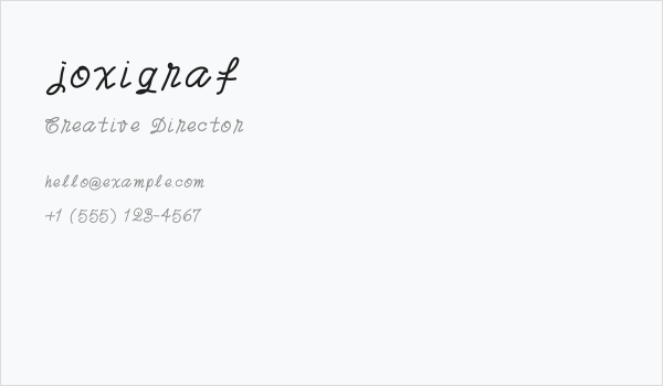 joxigraf Business Card