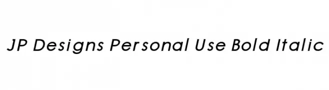 JP Designs Personal Use Bold Italic  les polices de caractères gratuit tlcharger