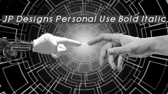 JP Designs Personal Use Bold Italic Font examples