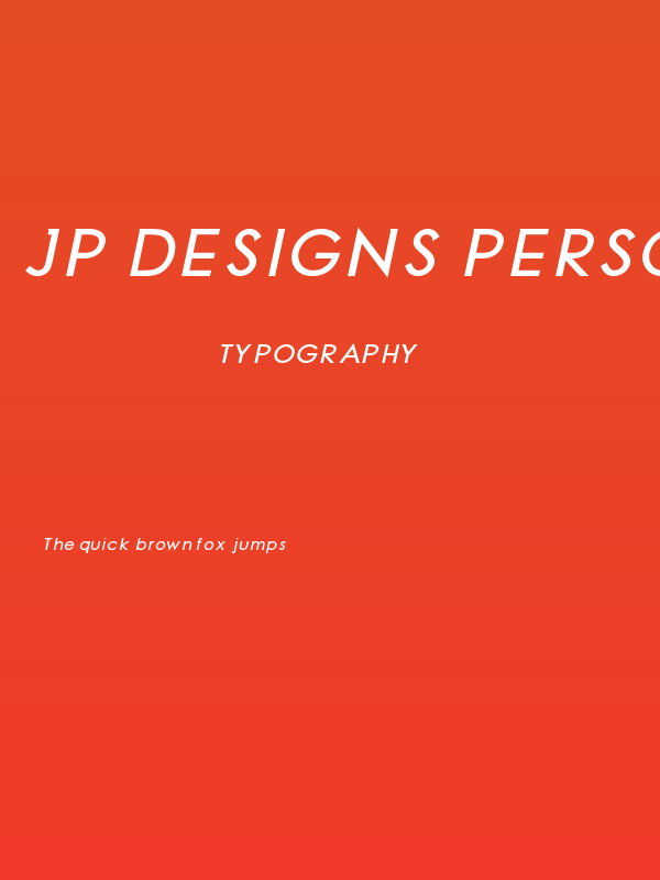 JP Designs Personal Use Bold Italic Poster