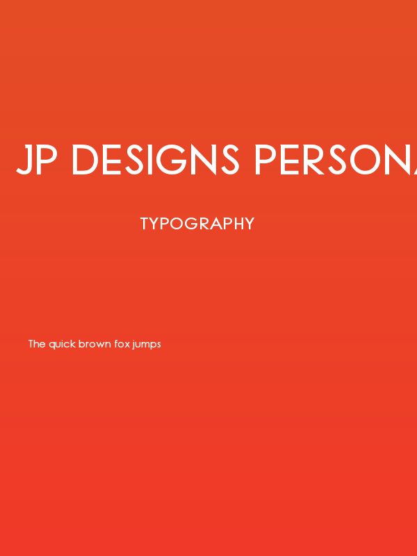 JP Designs Personal Use Bold Poster