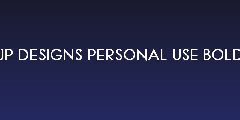 JP Designs Personal Use Bold Social Header