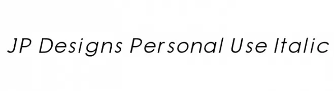 JP Designs Personal Use Italic  les polices de caractères gratuit tlcharger