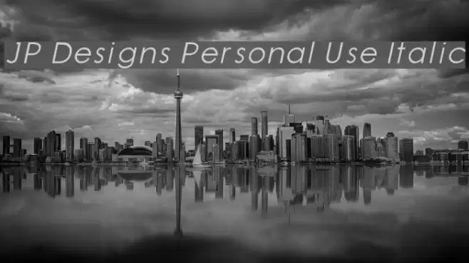 JP Designs Personal Use Italic Font examples