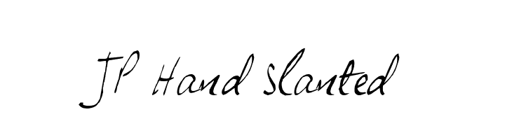 JP Hand Slanted Font