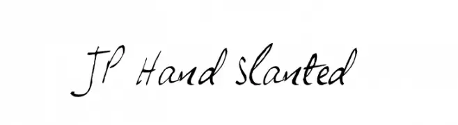 JP Hand Slanted  नि: शुल्क फ़ॉन्ट्स डाउनलोड