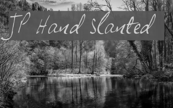 JP Hand Slanted Font examples