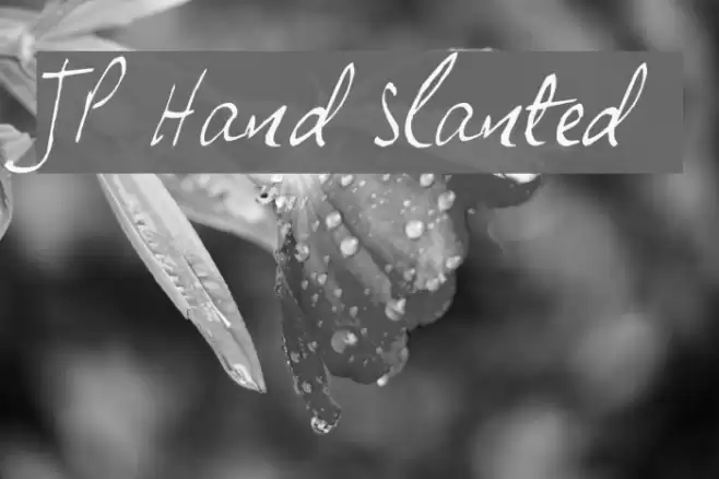 JP Hand Slanted Font examples