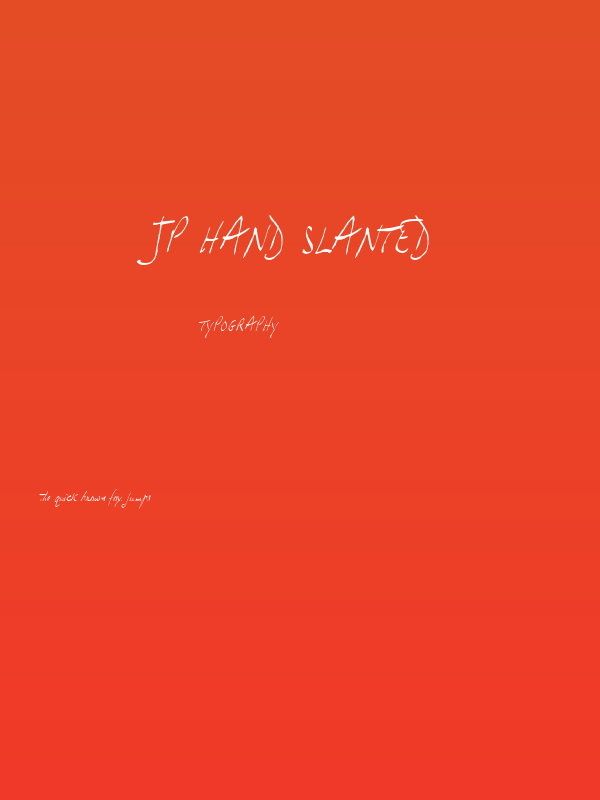 JP Hand Slanted Poster