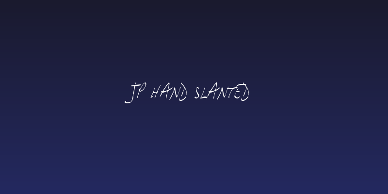JP Hand Slanted Social Header