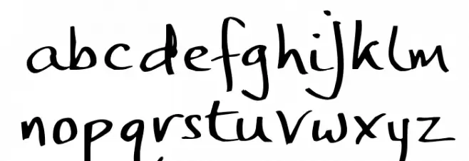 JP Hand Straight 字体 小写