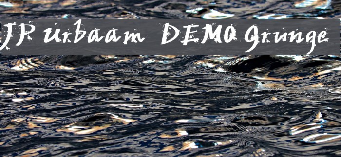 JP Urbaam DEMO Grunge Font examples
