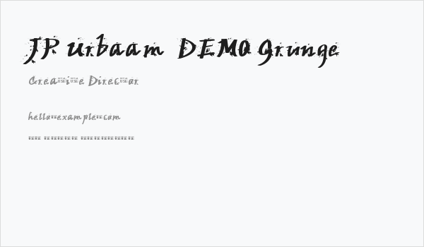 JP Urbaam  DEMO Grunge Business Card