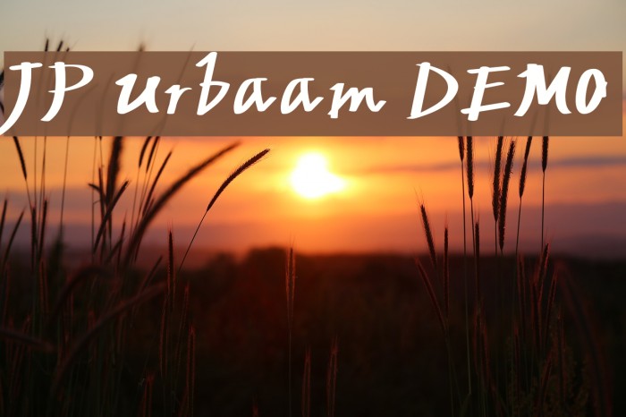 JP Urbaam DEMO Font examples