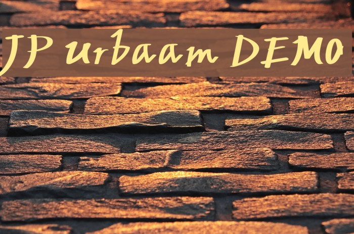 JP Urbaam DEMO Font examples