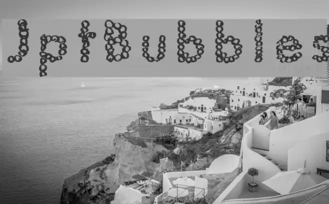 JptBubbles Font examples
