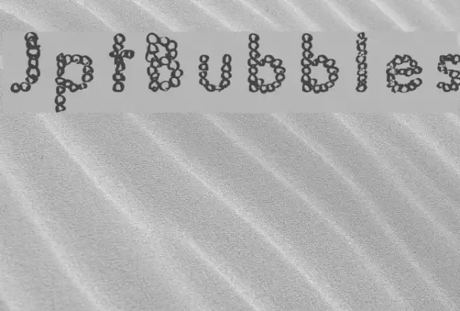 JptBubbles Font examples