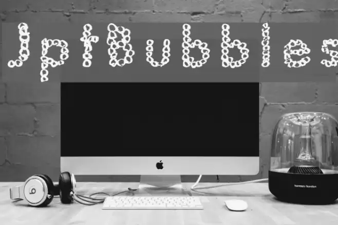 JptBubbles Font examples