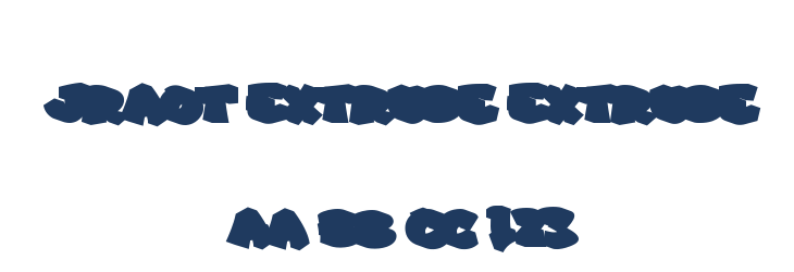 Jraot Extrude Extrude Font Preview