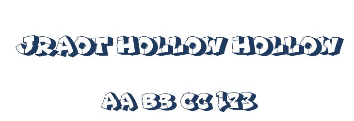 Jraot Hollow Hollow Font Preview