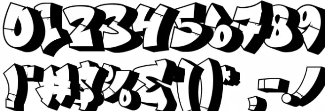 Jraot Hollow Hollow Font Alte caractere