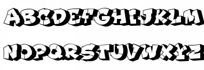 Jraot Hollow Hollow Font Litere mari