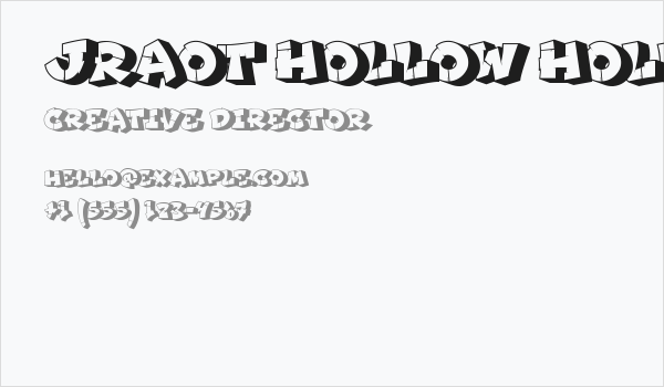 Jraot Hollow Hollow Business Card