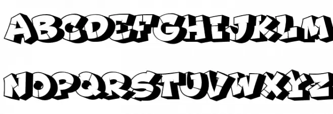 Jraot Hollow Hollow Font Litere mici