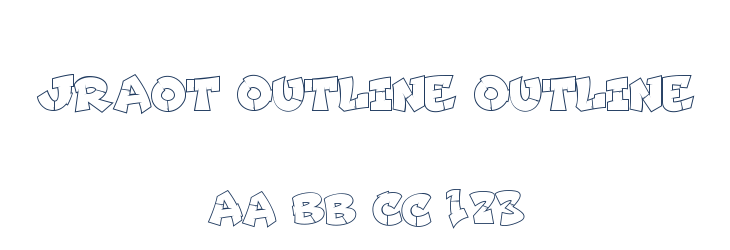 Jraot Outline Outline Font Preview
