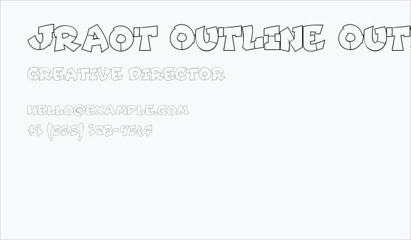 Jraot Outline Outline Business Card