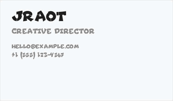 Jraot Business Card