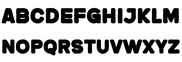 Jreng Rough Font LOWERCASE