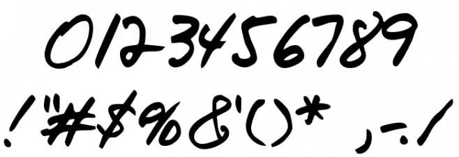 jr!hand Font Alte caractere