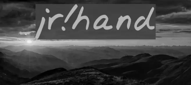 jr!hand Font examples