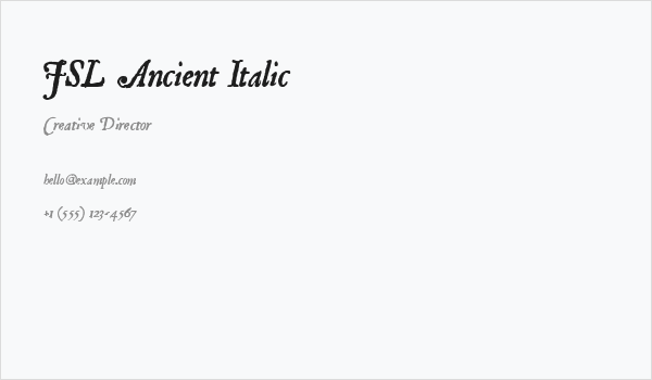 JSL Ancient Italic Business Card
