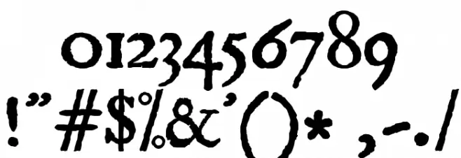 JSL Ancient Font OTHER CHARS