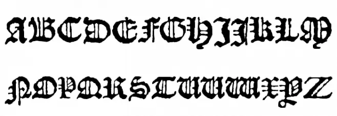 JSL Blackletter Schriftart Groß