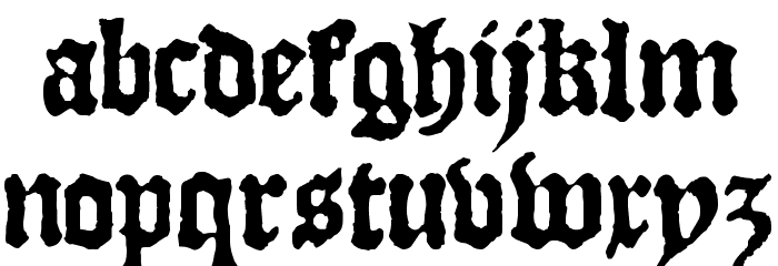 JSL Blackletter Font LOWERCASE