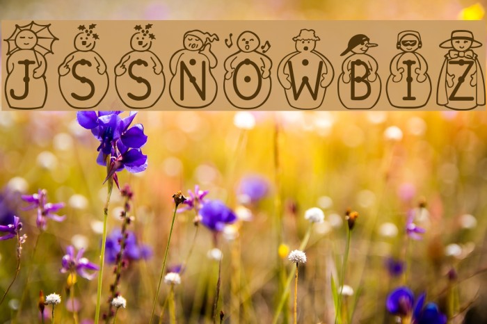 JS_Snowbiz Font examples