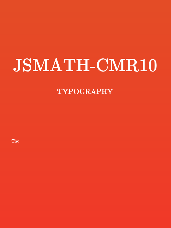 jsMath-cmr10 Poster