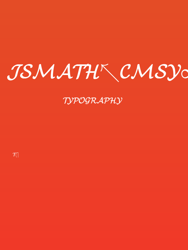 jsMath-cmsy10 Poster