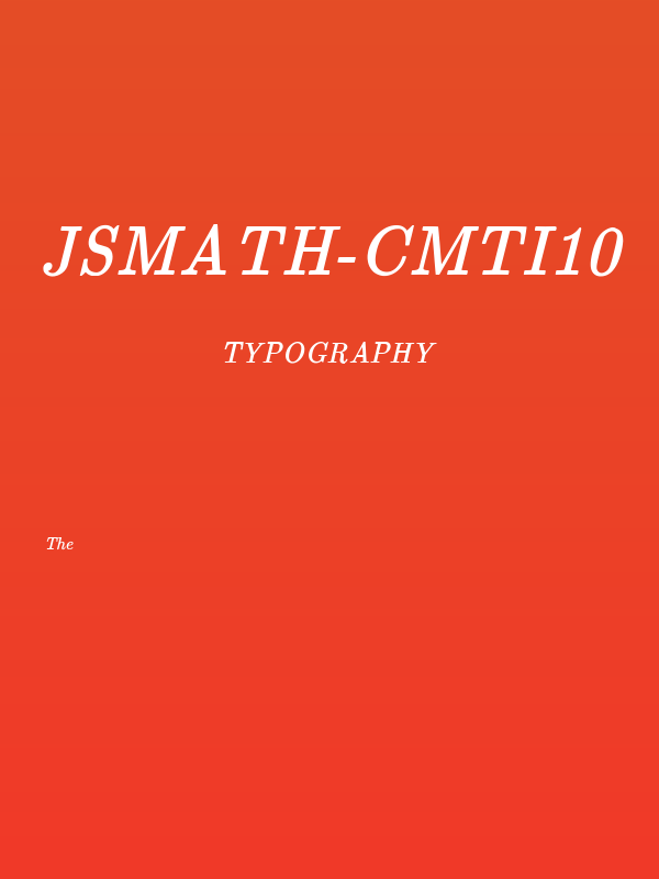 jsMath-cmti10 Poster
