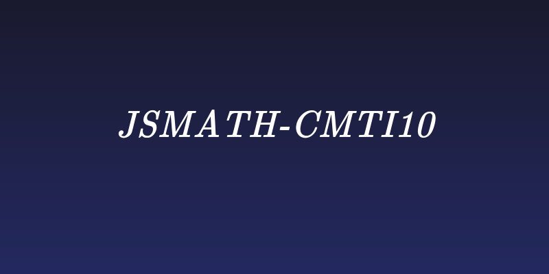 jsMath-cmti10 Social Header