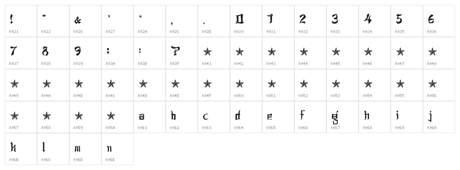 jsa lovechinese Character Map