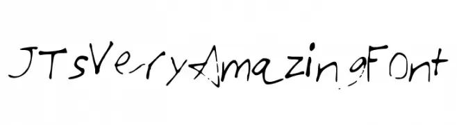 JTsVeryAmazingFont  フリーフォントのダウンロード