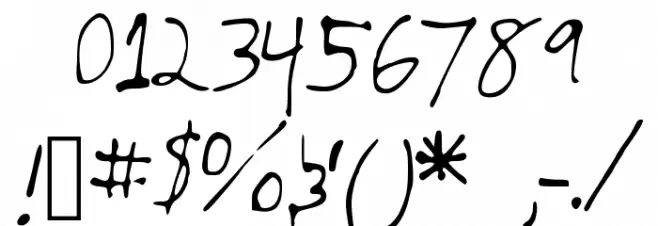 JTsVeryAmazingFont Font OTHER CHARS